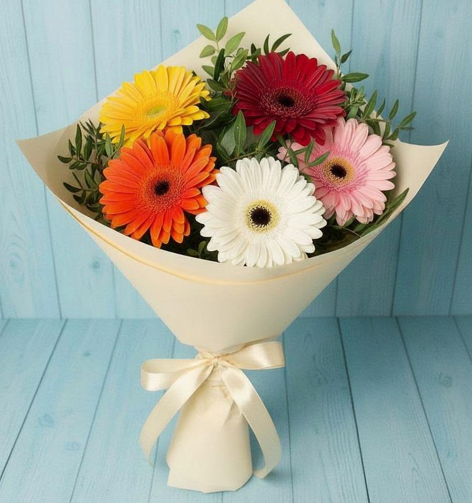 Букет цветов из: Герберы в Андрее-Кургане