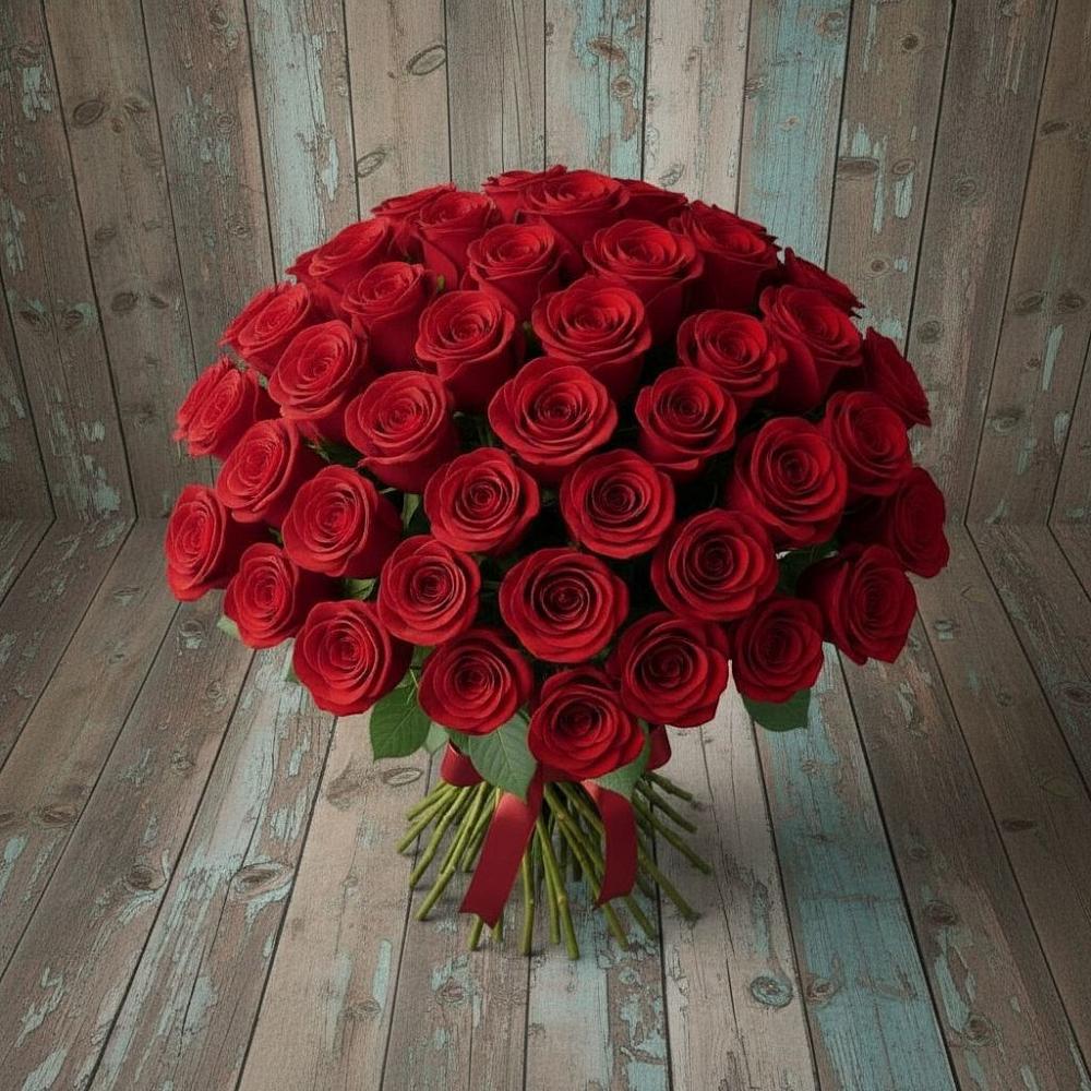 Букет 55 Красных роз Фридом в Андрее-Кургане