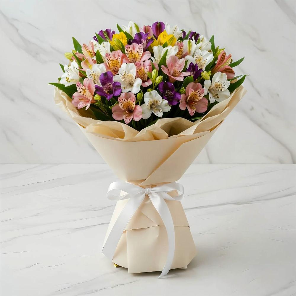 Букет цветов из: Альстромерии в Андрее-Кургане