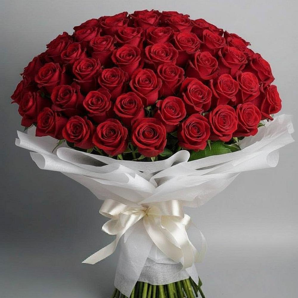 Букет 101 Красная роза Блэк Мэджик в Андрее-Кургане