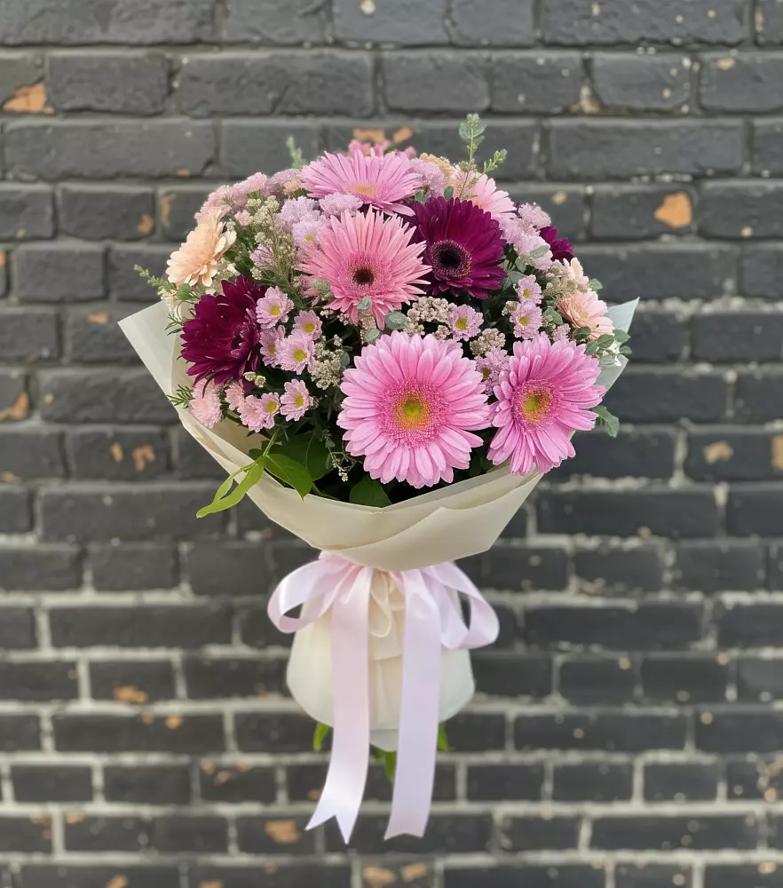 Букет цветов из: Герберы и Хризантемы в Андрее-Кургане