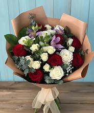 Букет цветов из:  Розы и Альстромерии #REPLACE_PRED# Андрее-Кургане