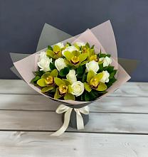 Букет цветов из:  Орхидеи и Розы в Андрее-Кургане