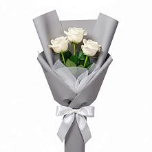 Букет 3 белые розы #REPLACE_PRED# Андрее-Кургане
