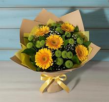 Букет цветов из:  Герберы и Хризантемы в Андрее-Кургане