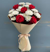 Букет цветов из:  Розы и Хризантемы в Андрее-Кургане