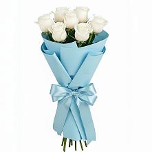 Букет 7 белых роз Проуд в Андрее-Кургане