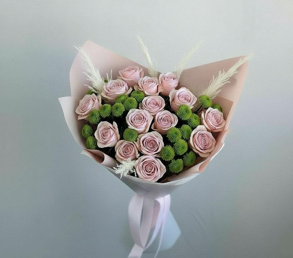 Букет цветов из: Розы и Хризантемы в Андрее-Кургане