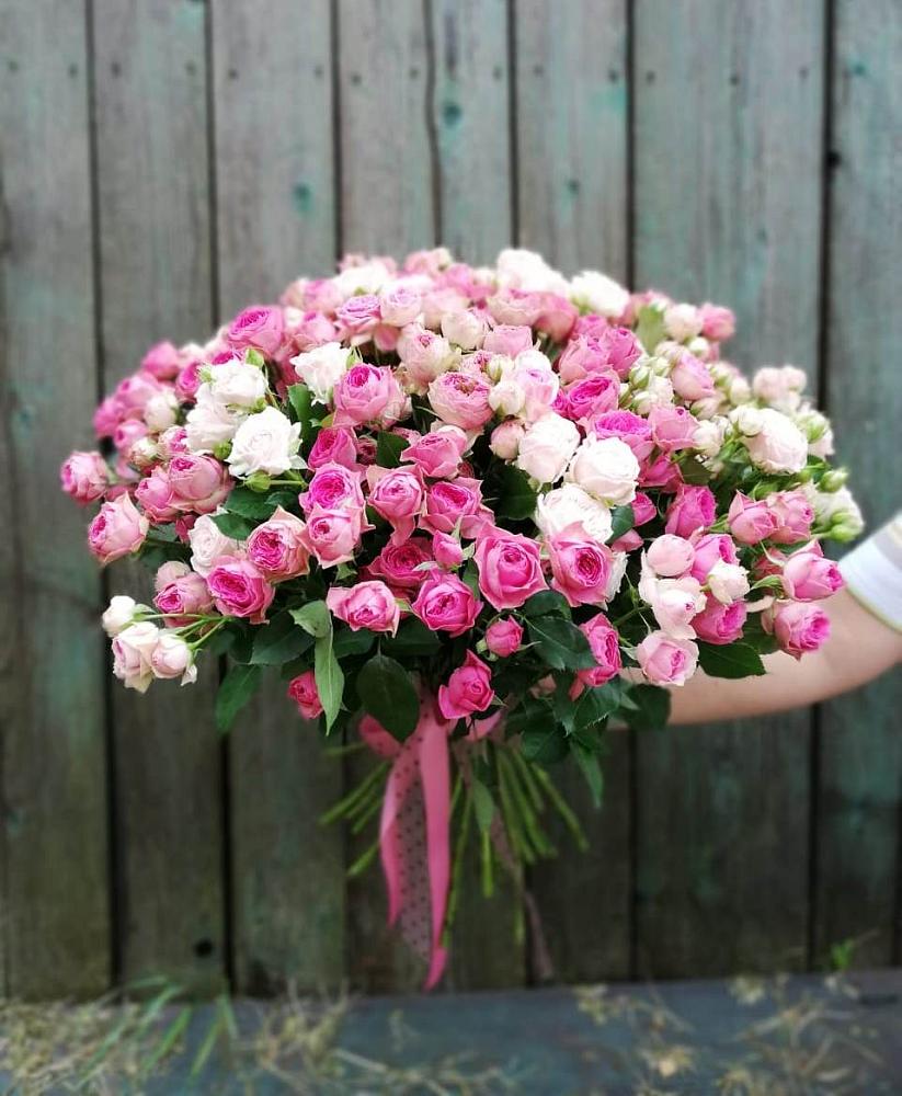Букет Розовые кустовые розы Натали и Лав Лидия в Андрее-Кургане