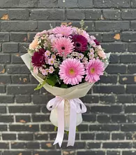 Букет цветов из:  Герберы и Хризантемы в Андрее-Кургане