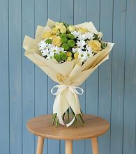 Букет цветов из:  Хризантемы и Розы в Андрее-Кургане